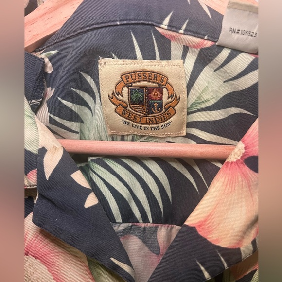 Floral Black Hawaiian Silk Blend Shirt Men’s Medium - Picture 2 of 5